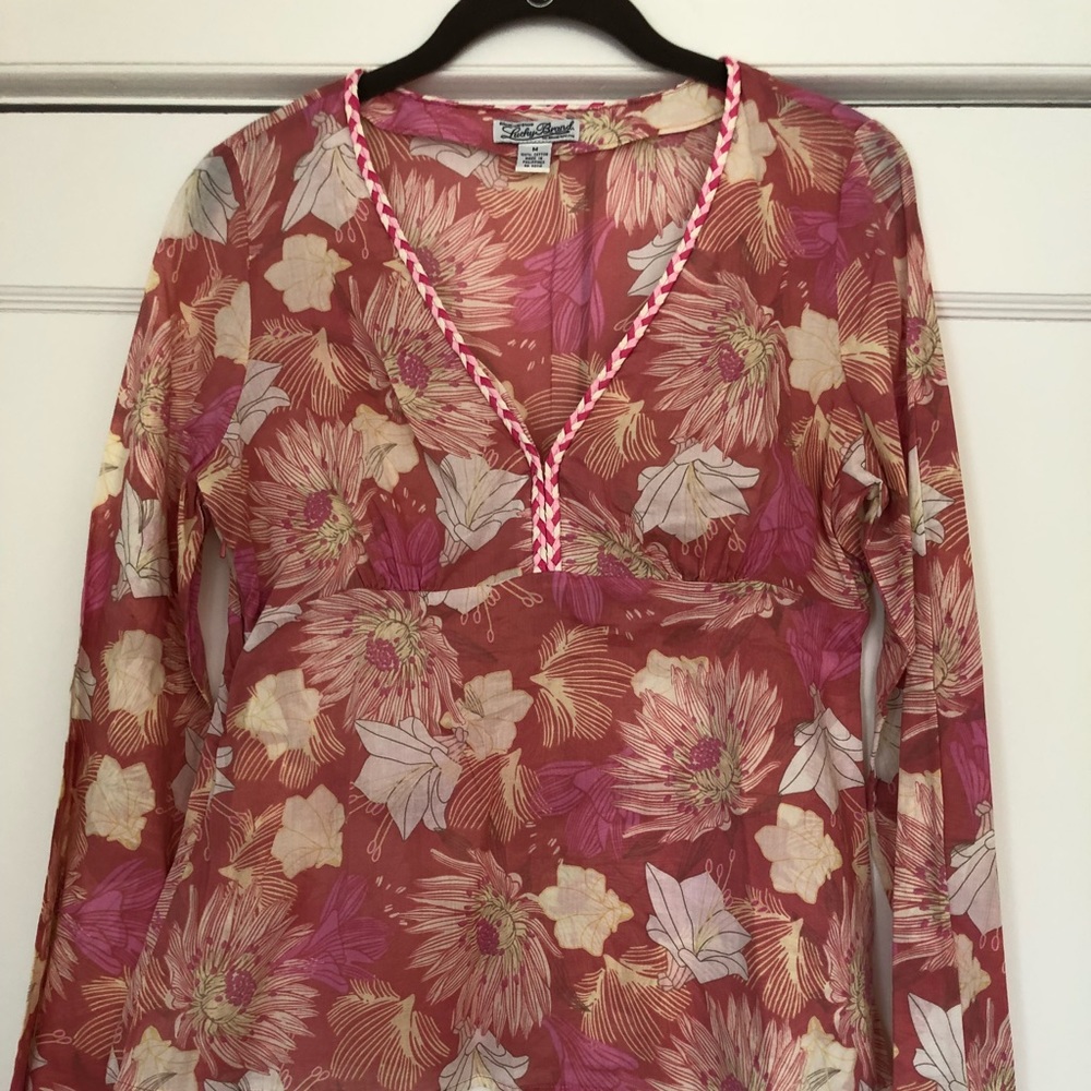 Lucky Brand floral peasant top